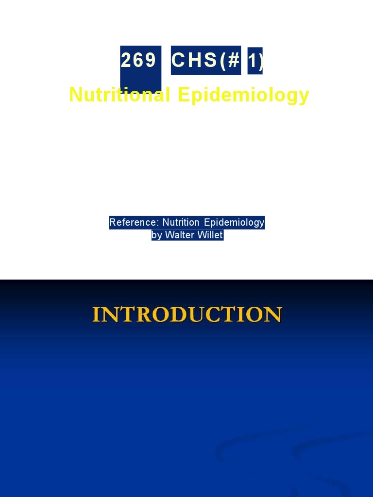 Nutritional Epidemiology Overview | PDF | Epidemiology | Nutrition