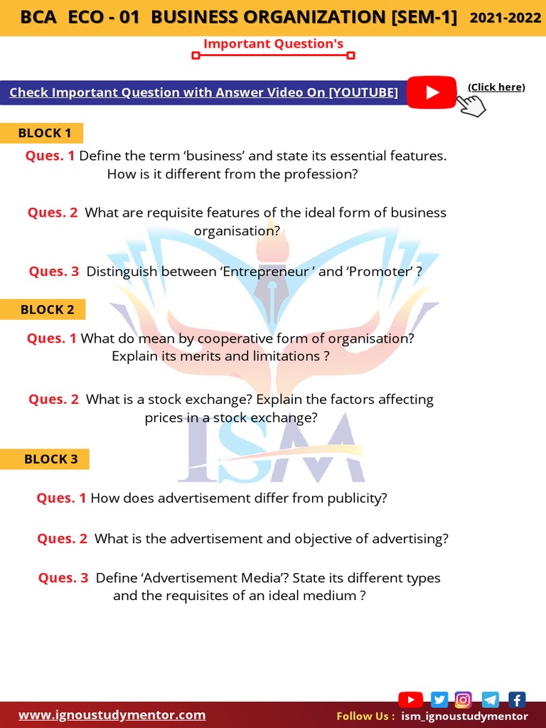 Eco 01 Business Imp Ques | PDF | Insurance | Risk