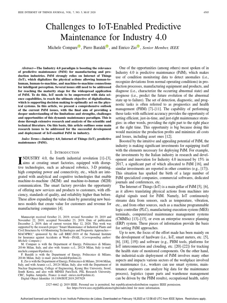 IoT-Enabled Predictive Maintenance Challenges | PDF | Internet Of ...