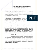 Contrato Particular de Prestação de Serviços Jurídicos E Honorários Advocaticios