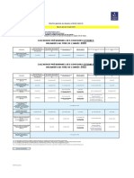 Calendrier Previsionnel Externe 2022