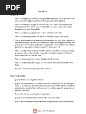 Prayer List
