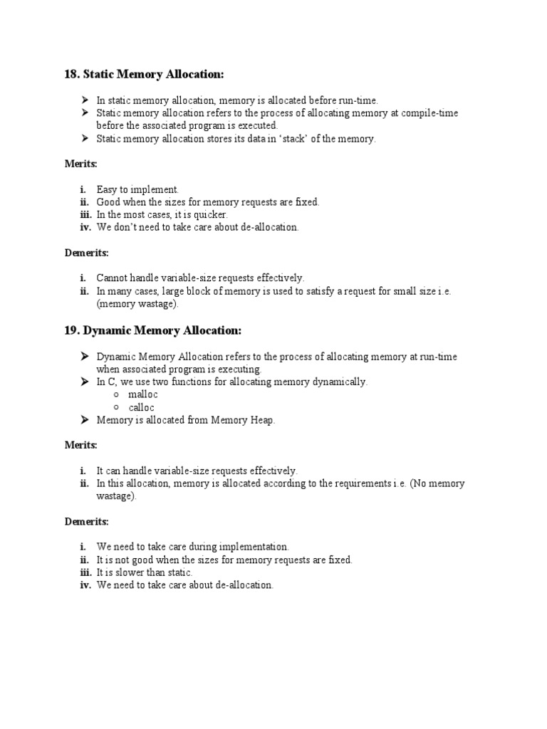 C Memory Management Guide | PDF