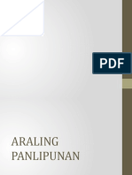 ARALING PANLIPUNAN - Ang Mga Sangay Nito at Lawak NG Pag-Aaral