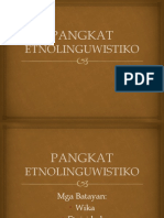 PANGKAT ETNOLINGUWISTIKO - Etnisidad