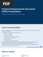 Product Requirements Document PRD Presentation Template