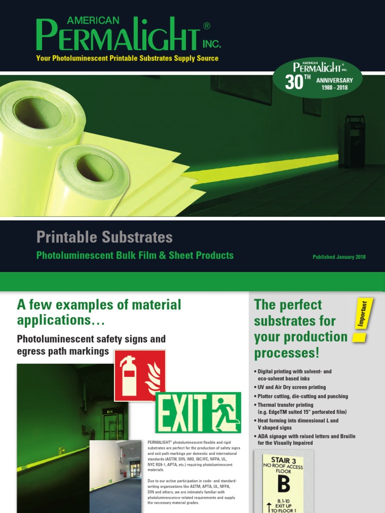 Printable Substrates Catalog 2018 | PDF | Lighting | Polyvinyl Chloride