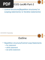 Lecture 6Part2Looping Statements - or - Iterative Statements