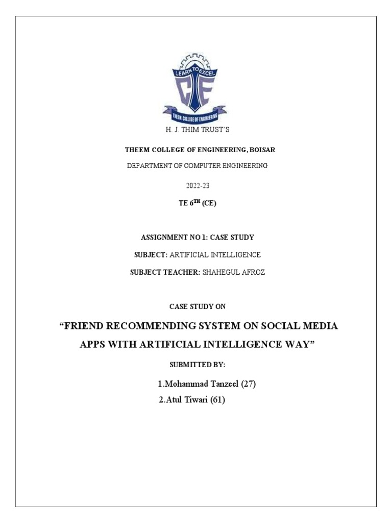 Full Final Case Study Ai | PDF | Artificial Intelligence | Intelligence ...