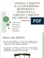 Material y Equipo de La Enfermera Quirúrgica Durante La Cirugía y Equipo de Cirugía Mayor