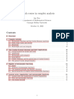 Crash Course in Complex Analysis