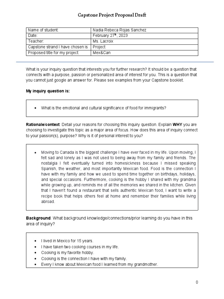 Capstone Project Proposal - Becky Rojas | Download Free PDF ...