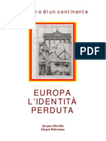 (Ita) Jacques Derrida E Jürgen Habermas - Europa L'identità Perduta