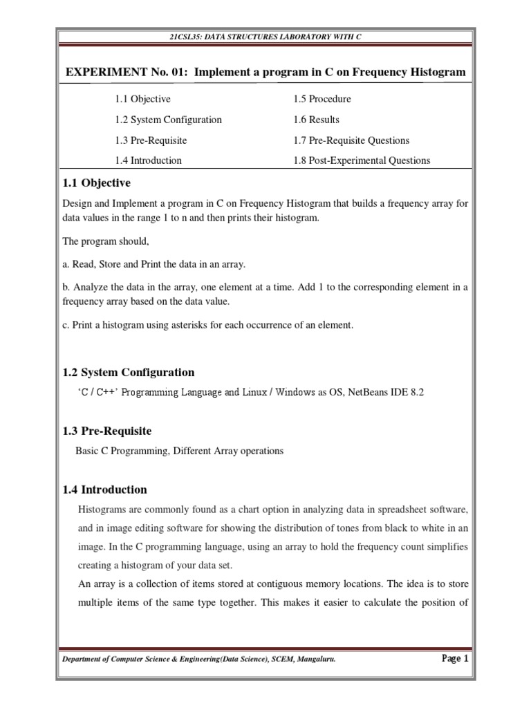 Frequency Histogram in C Programming | PDF