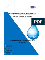 Plan Regional de Saneamiento Moquegua 2018-2021
