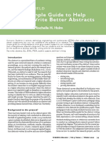 Using A Simple Guide To Help Students Write Better Abstracts