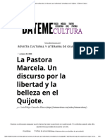 La Pastora Marcela. Un Discurso Por La Libertad y La Belleza en El Quijote. - Dáteme Cultura
