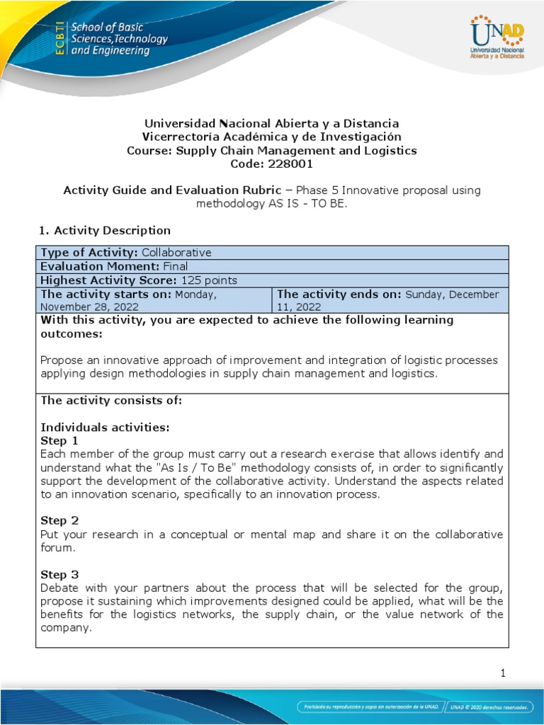 Innovative Logistics Proposal Guide | PDF | Methodology | Supply Chain ...