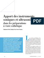 Revue Français Apport Des Instr Soniques Et Ultrasoniques Dans Les Préparation Esthétique