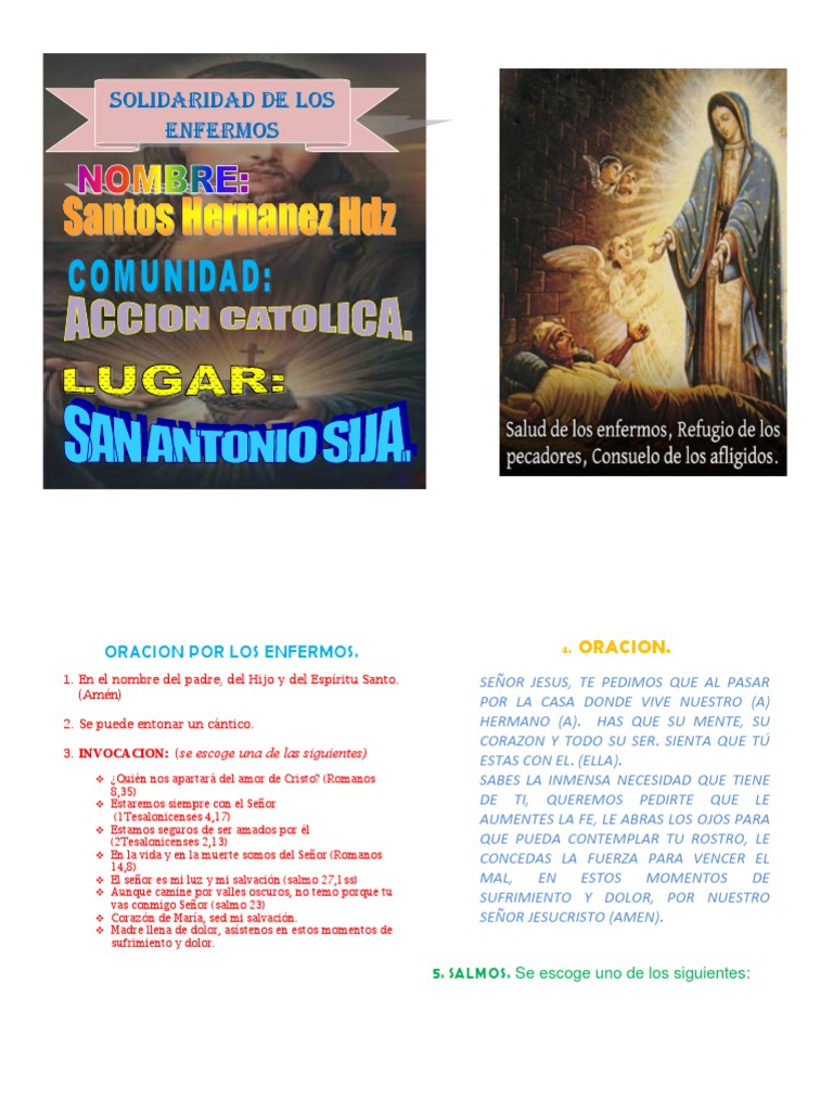 Oración y Salmos para Enfermos | PDF | Oración | María, madre de Jesús