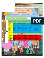 Tabla de Horario de Clase Informatica 2022