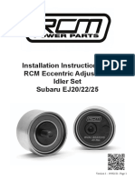 Installation Instructions For RCM Eccentric Adjustable Idler Set Subaru EJ20/22/25