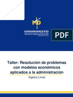 Resolución de problemas económicos con modelos de equilibrio y restricciones (Taller