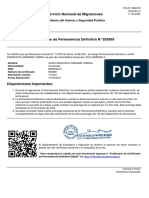 Extranjeria Certificado de Permanencia Definitiva 25320239
