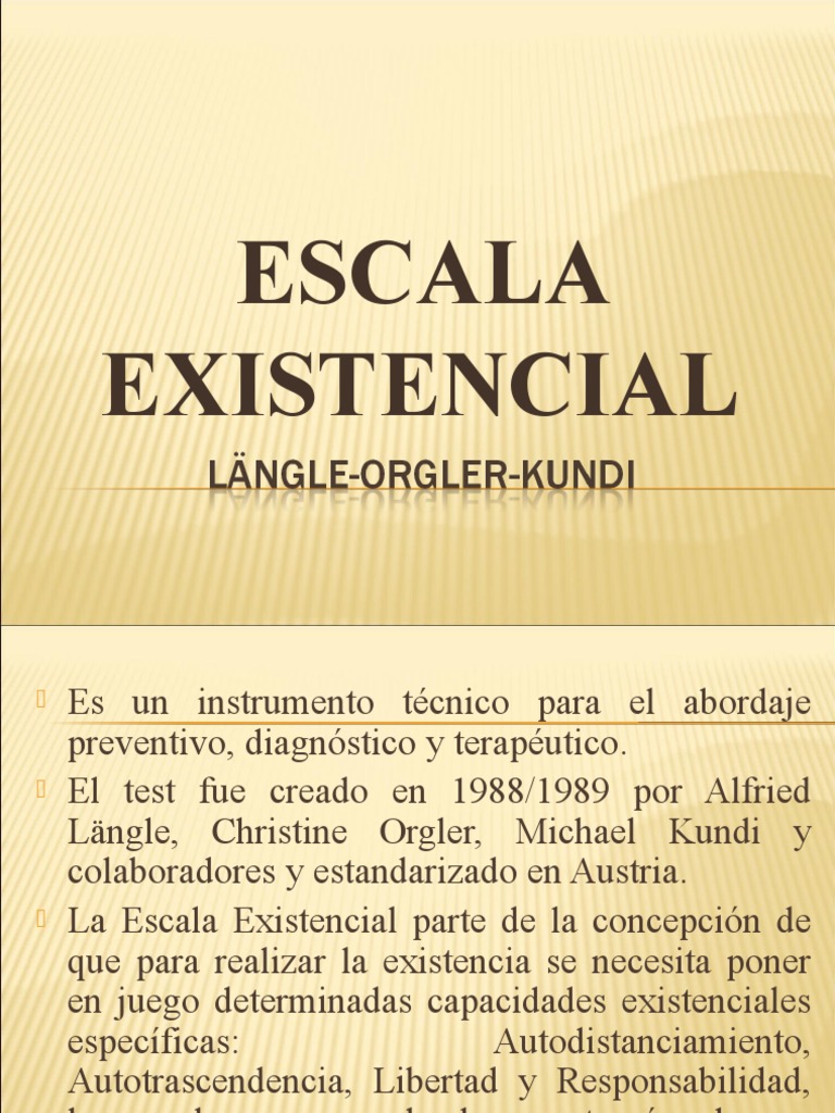 Escala Existencial 2 | PDF | Conceptos psicologicos | Ciencia cognitiva