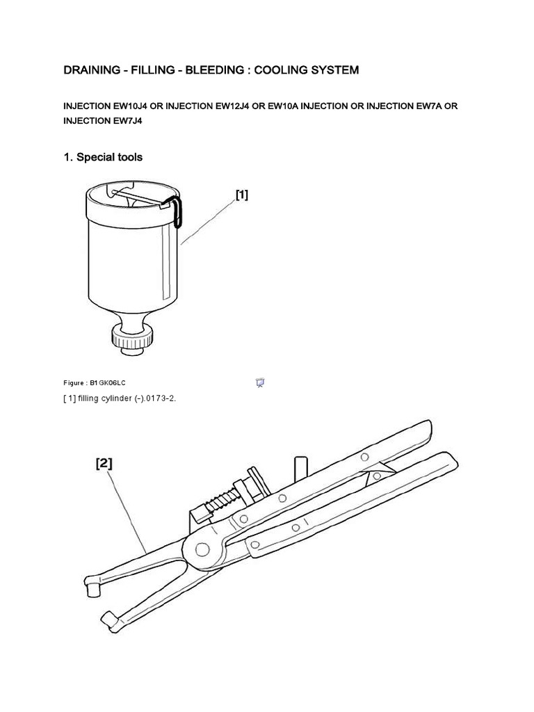 Draining, Filling, and Bleeding the Cooling System Instructions for