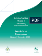 Química Analítica Unidad 4: Ingeniería en Biotecnología