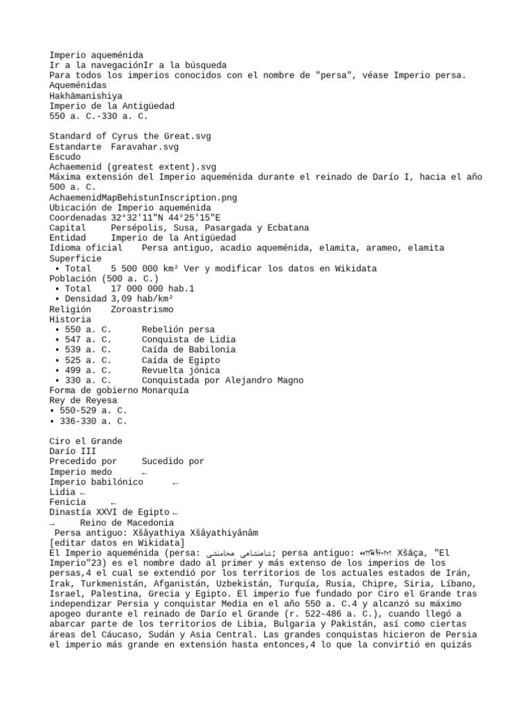 Imperio Aqueménida Pdf Imperio Aqueménida Ciro El Grande