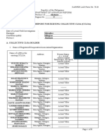 Form 70 B - Field Validation Report For Existing Collective Cloa Ccloa