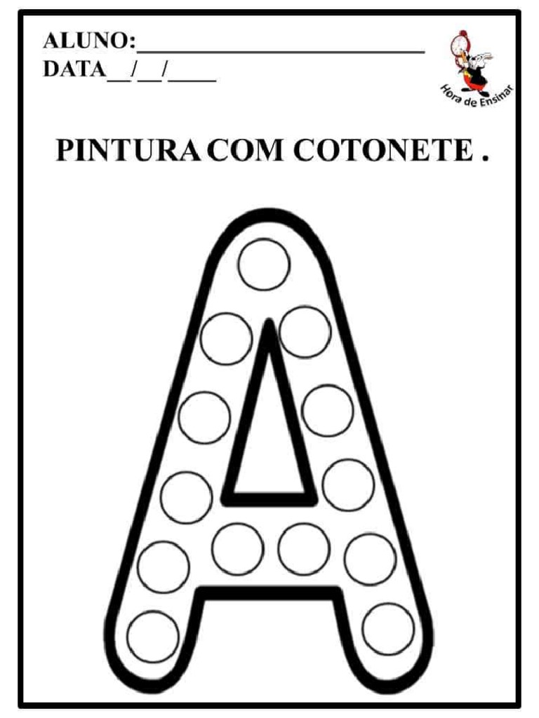 Alfabeto - Pintura Com Cotonete | PDF