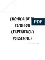 Cronica de El Temblor (Experiencia Personal) : - Alma Delia Ixtapale Vasquez