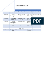 JADWAL KULIAH SD