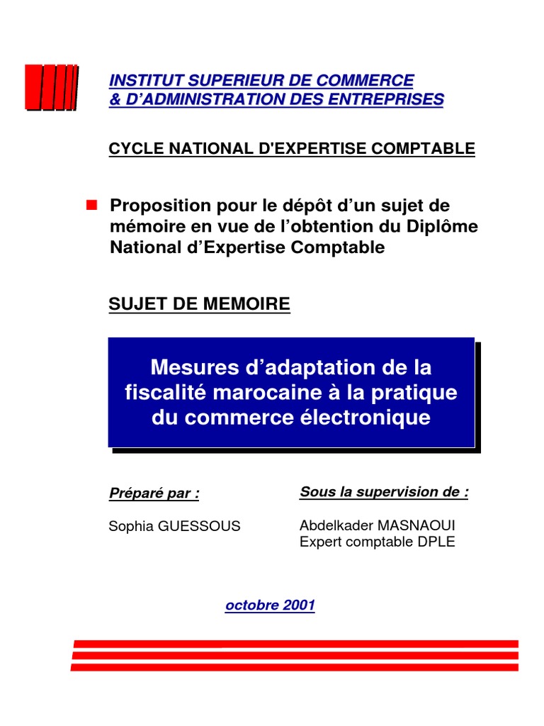 E Mesures Dadaptation de La Fiscalite Ma | PDF | Internet | Internet et Web
