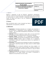 Procedimiento de Capacitaciones Entrenamiento e Inducción