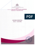 Informe Ejecucion Poa Semestre Enero Junio 2021 Mescyt