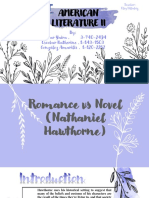 Romance Vs Novel Nathaniel Hawthorne