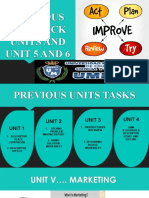 Previous Feedback Units and Unit 5 and 6