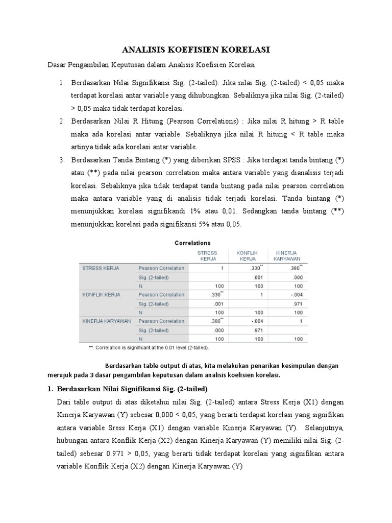 Analisis Koefisien Korelasi | PDF