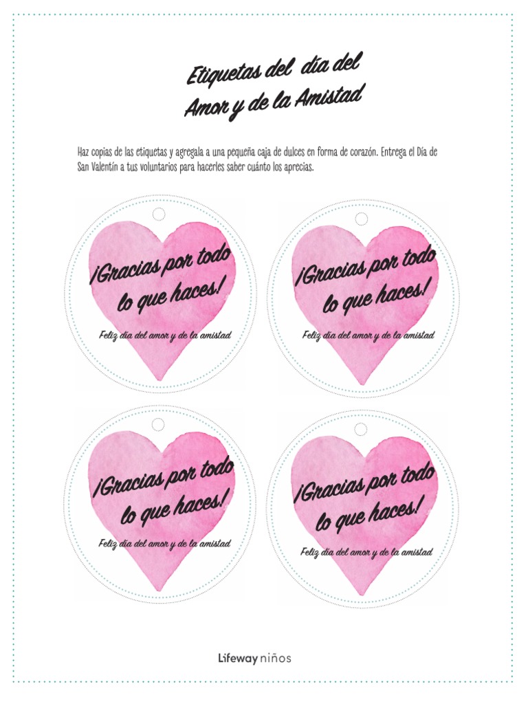 Etiquetas Amor Amistad | PDF, image size:768x1024