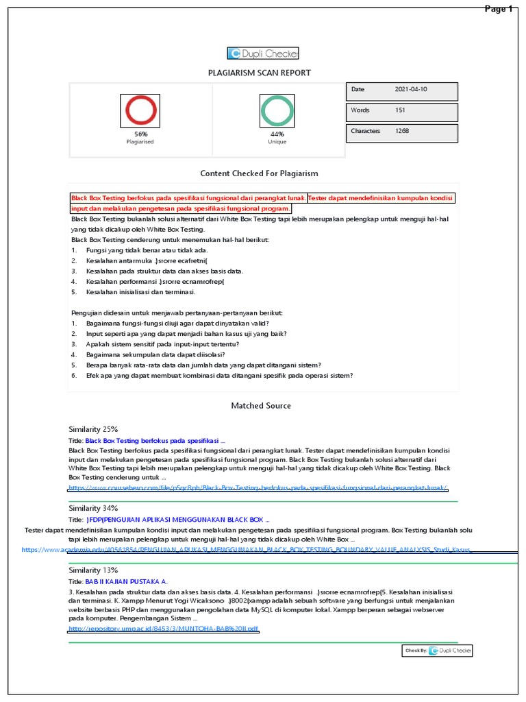 Duplichecker plagiarism report 0 pdf