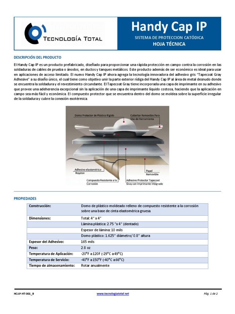 Handy Cap IP: Protección Catódica Eficaz | PDF | Soldadura | Construcción