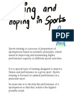 Training and Doping in Sports