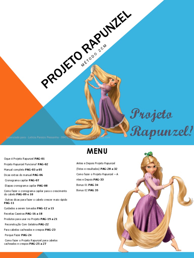 Projeto Rapunzel cabelos lindos