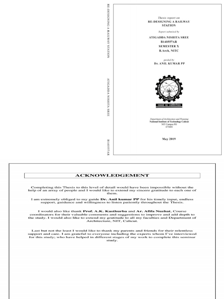 Architecture Thesis Redesigning A Railway Station 2019 Pdf