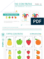 Cartas Frutas -Jengibre - A4- x 50 naipes Full