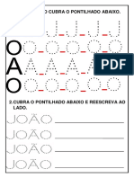 Atividade de pontilhado para crianças